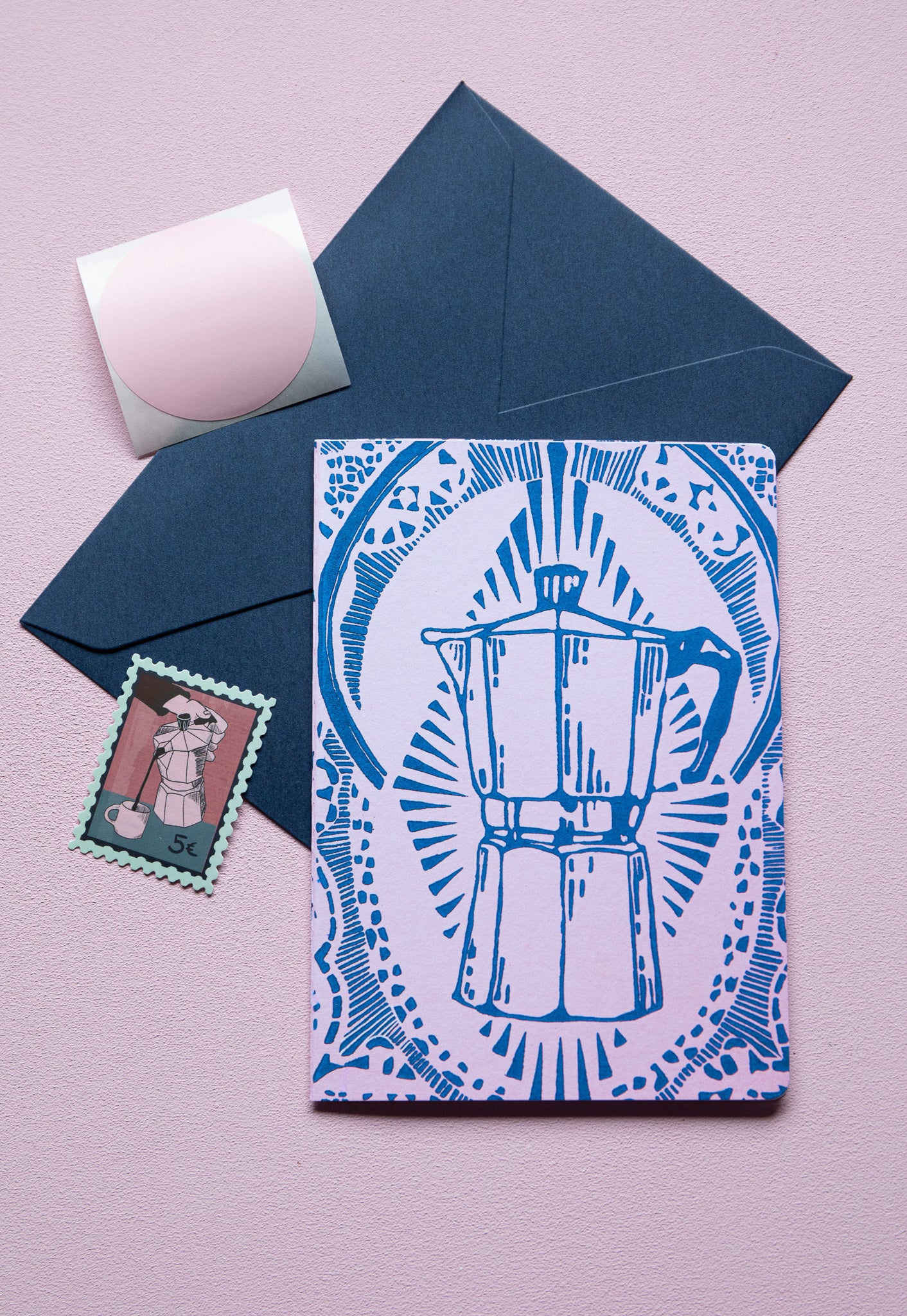 Espresso A6 folded card, set