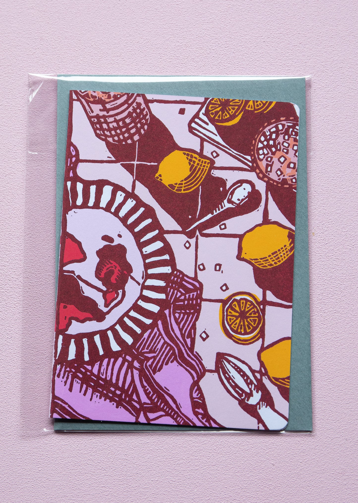 Cocktail hour A6 folded card, set