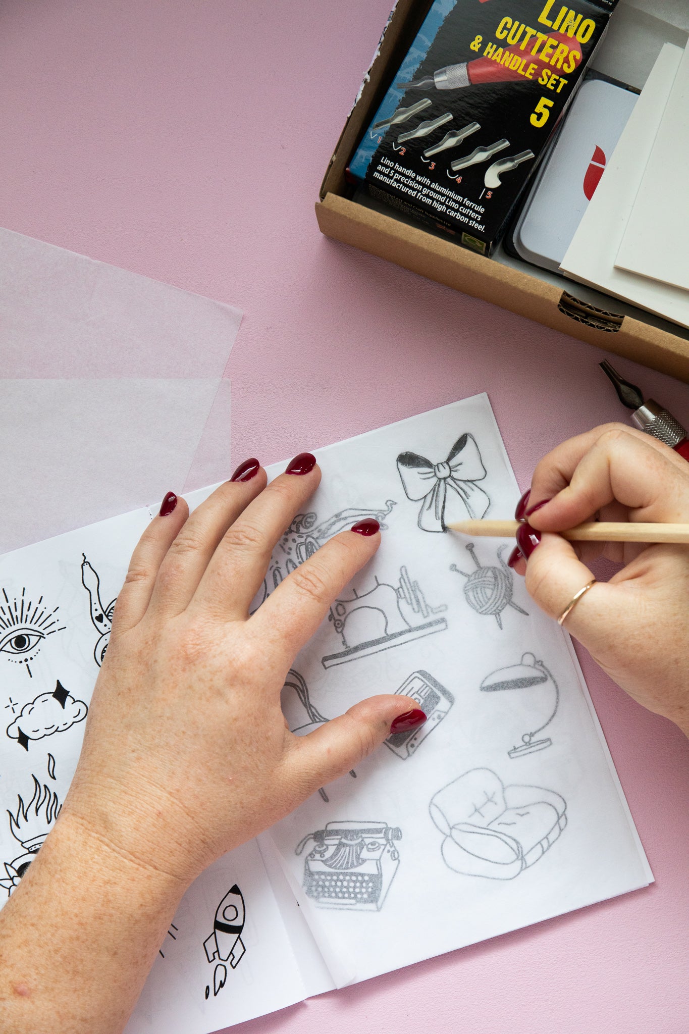 Lino and stamp kit, prelaunch in Norway