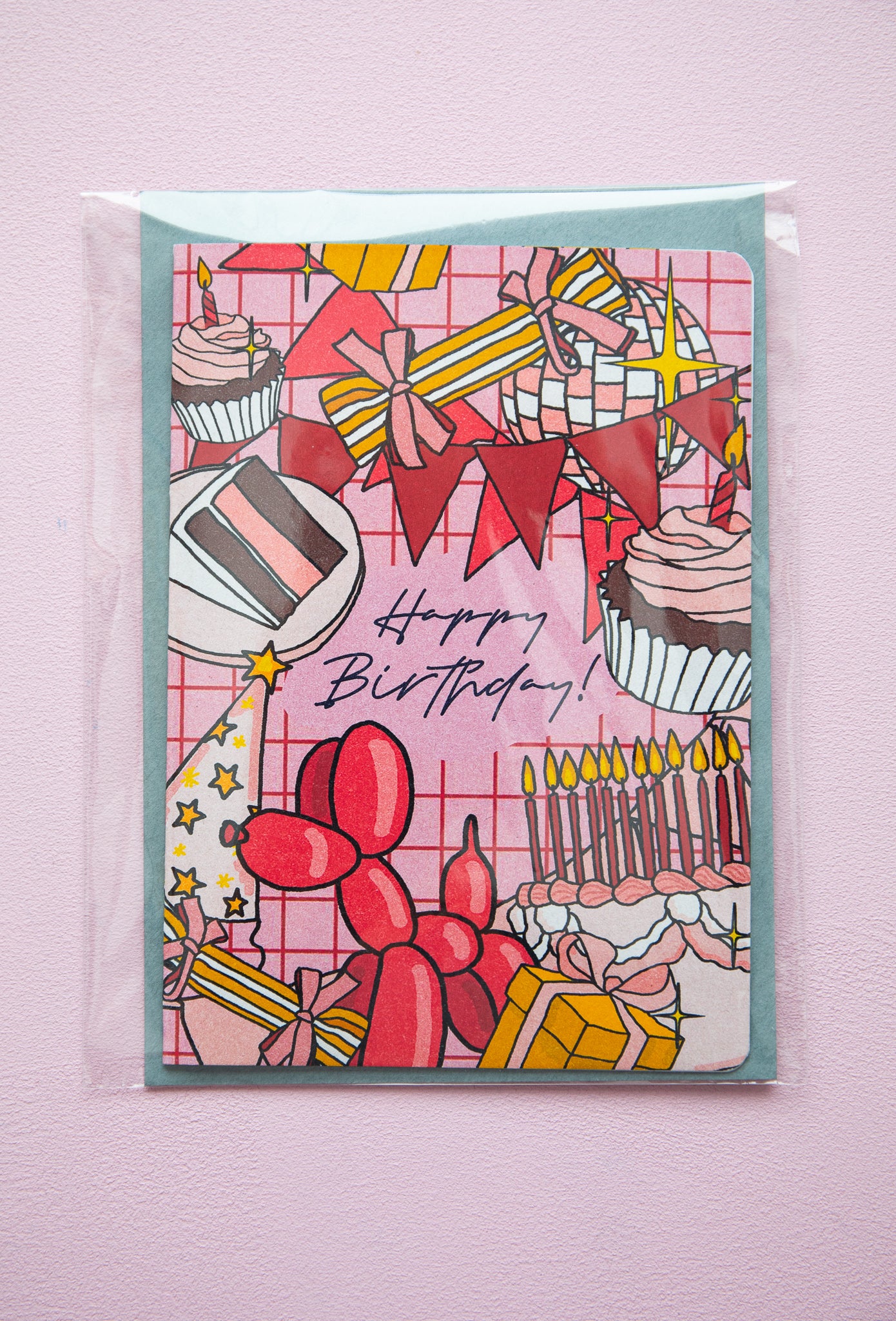 Happy Birthday! A6 folded card, set