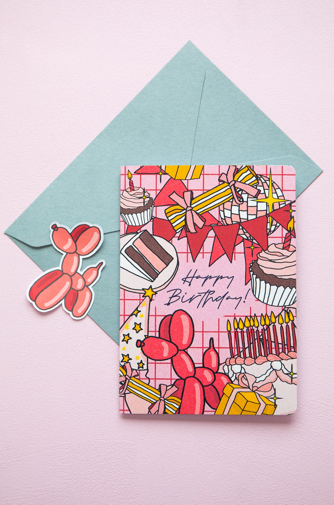 Happy Birthday! A6 folded card, set