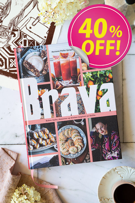 A signed copy of the cookbook "Brava"