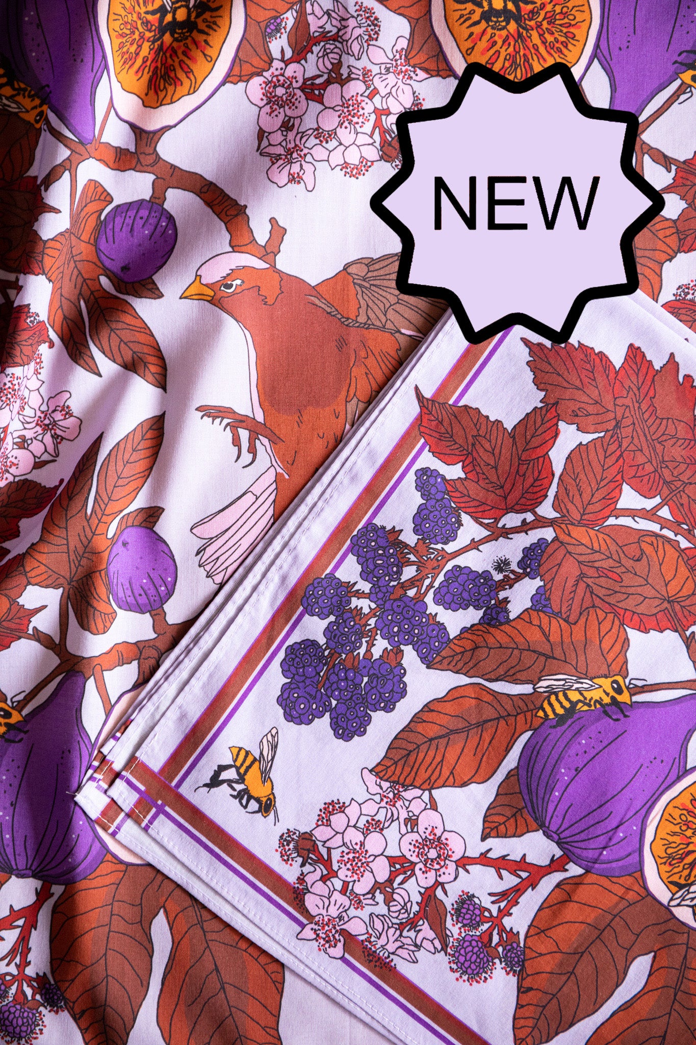 Figs and blackberries bandana